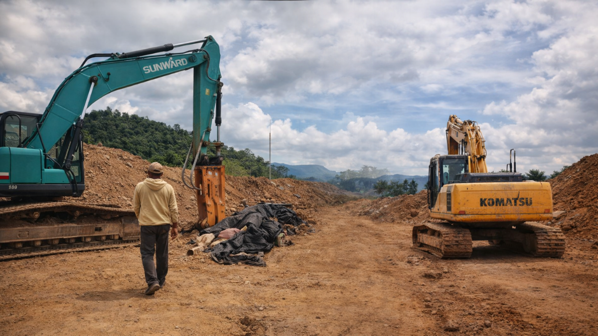 Aktivitas tambang ilegal di Ogus