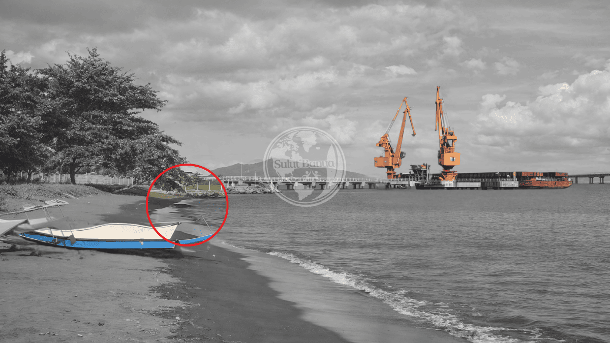 Penampakan buaya di Pantai Firdaus Kema samping PLTU Minut