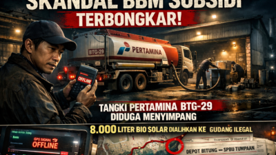 Ilustrasi Skandal BBM Subsidi Minahasa Utara Mobil Tangki Pertamina.