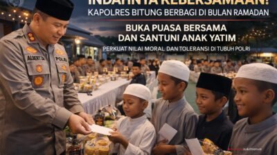 Kapolres Bitung Gelar Buka Puasa dan Santuni Anak Yatim