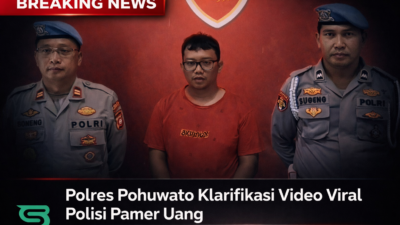 Atribut Alt: Anggota Polres Pohuwato klarifikasi video pamer uang miliaran.