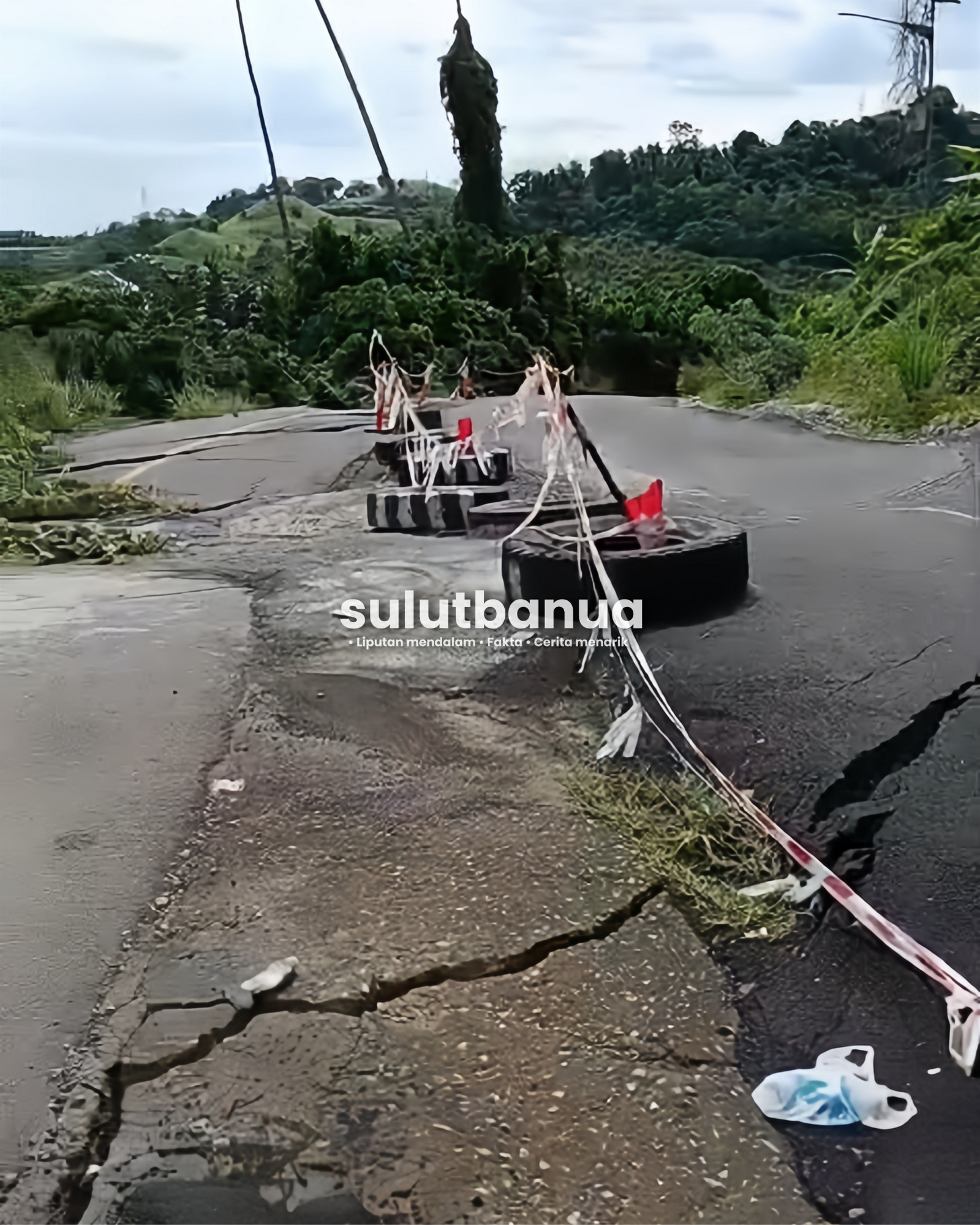 Kerusakan infrastruktur jalan yang menuntut ketegasan Dinas ESDM Sulut.