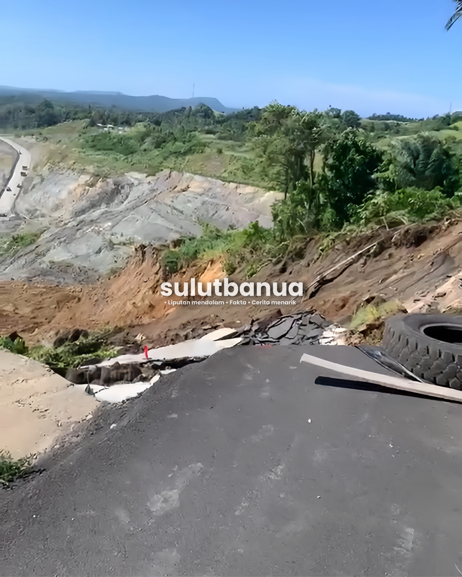 Kerusakan infrastruktur jalan yang menuntut ketegasan Dinas ESDM Sulut.