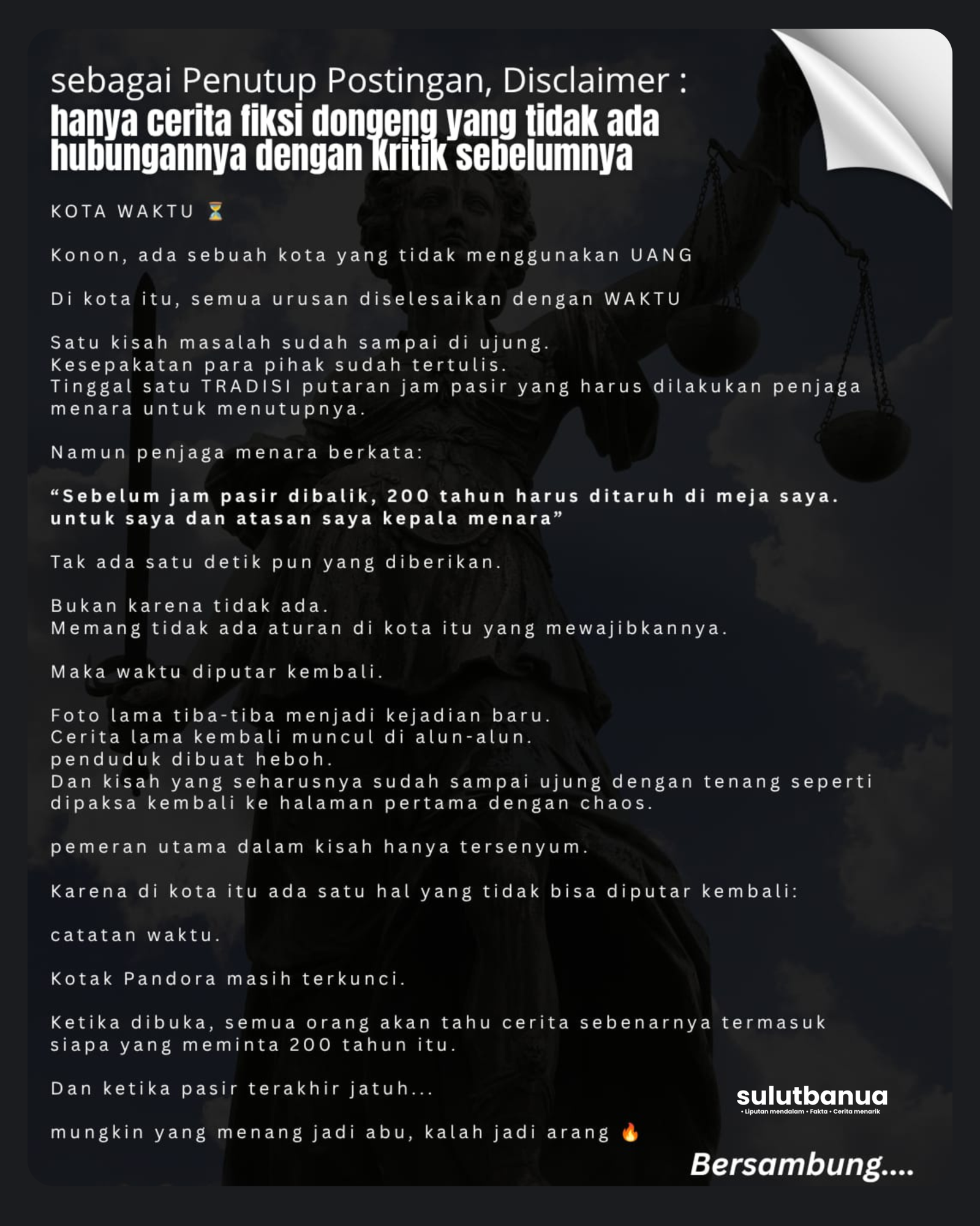 Analogi fiksi Kota Waktu yang menyindir lambatnya SP3 Wizz Baker
