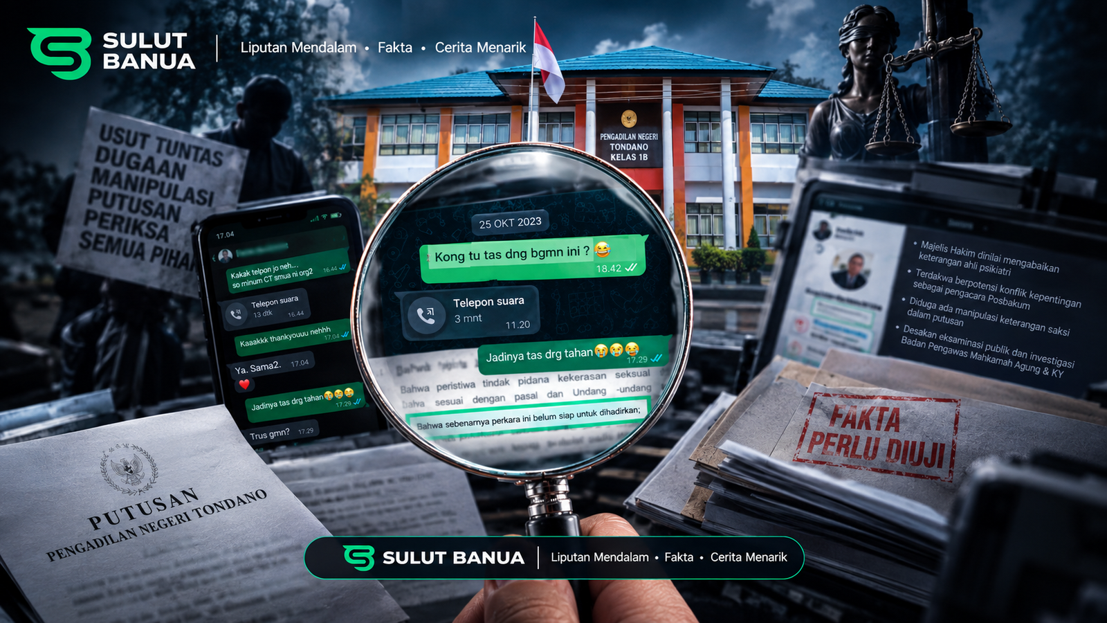 Kejanggalan putusan PN Tondano dalam kasus dugaan kekerasan seksual oleh terdakwa VM.